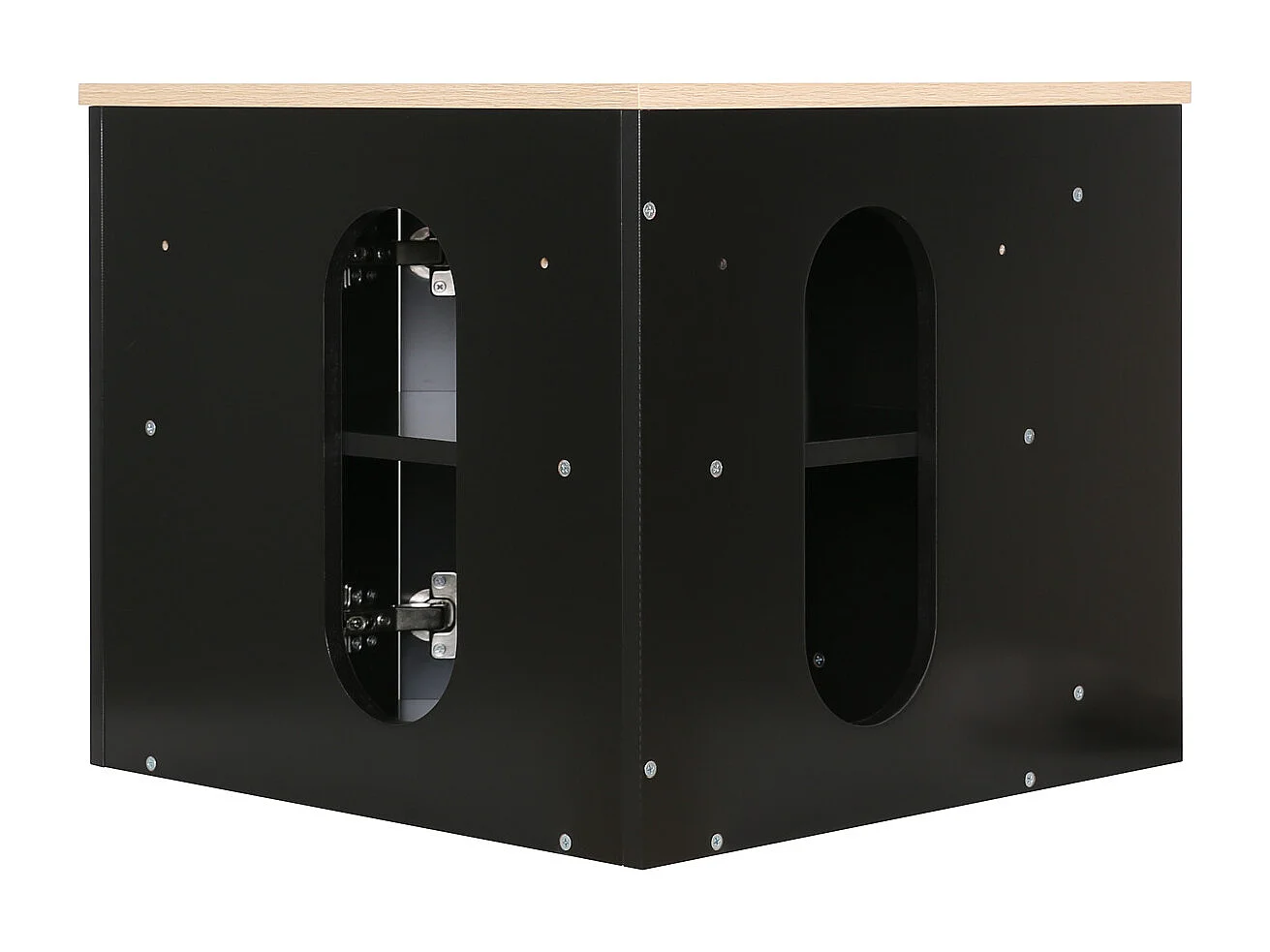 Eckwaschtisch-Set + schwarzes Waschbecken + SORRENTO-Armatur