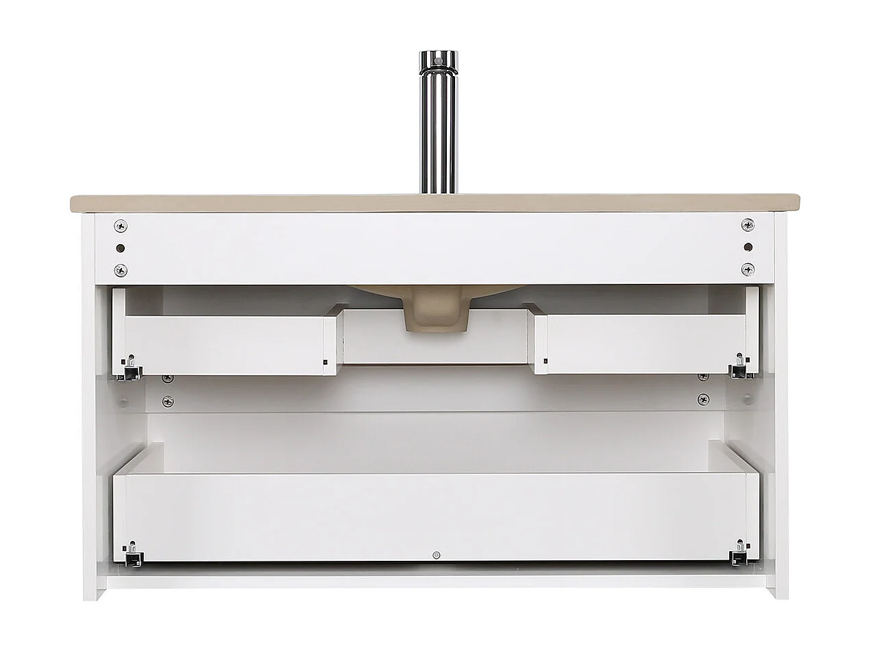 Mueble sencillo + grifería + espejo + columna SORRENTO