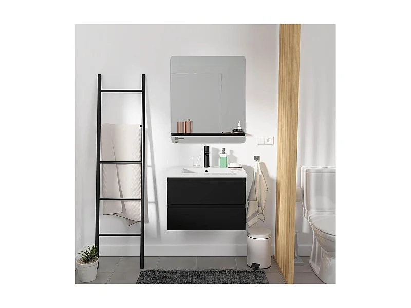 Enkele unit + wastafel + kraan + spiegel SORRENTO