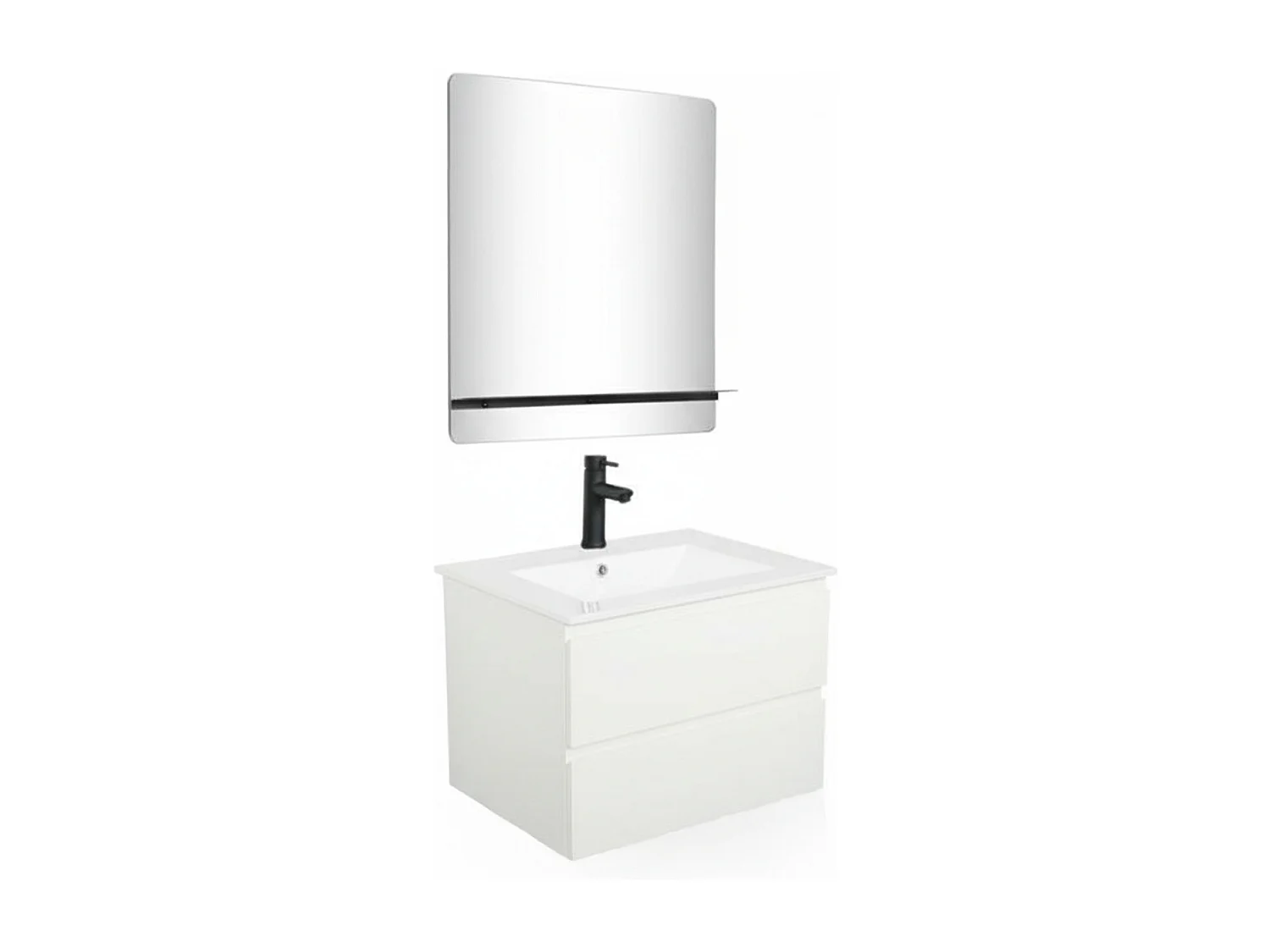 Enkele unit + wastafel + kraan + spiegel SORRENTO