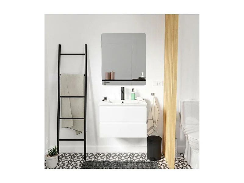 Mobile lavabo singolo + lavabo + rubinetto + specchio SORRENTO