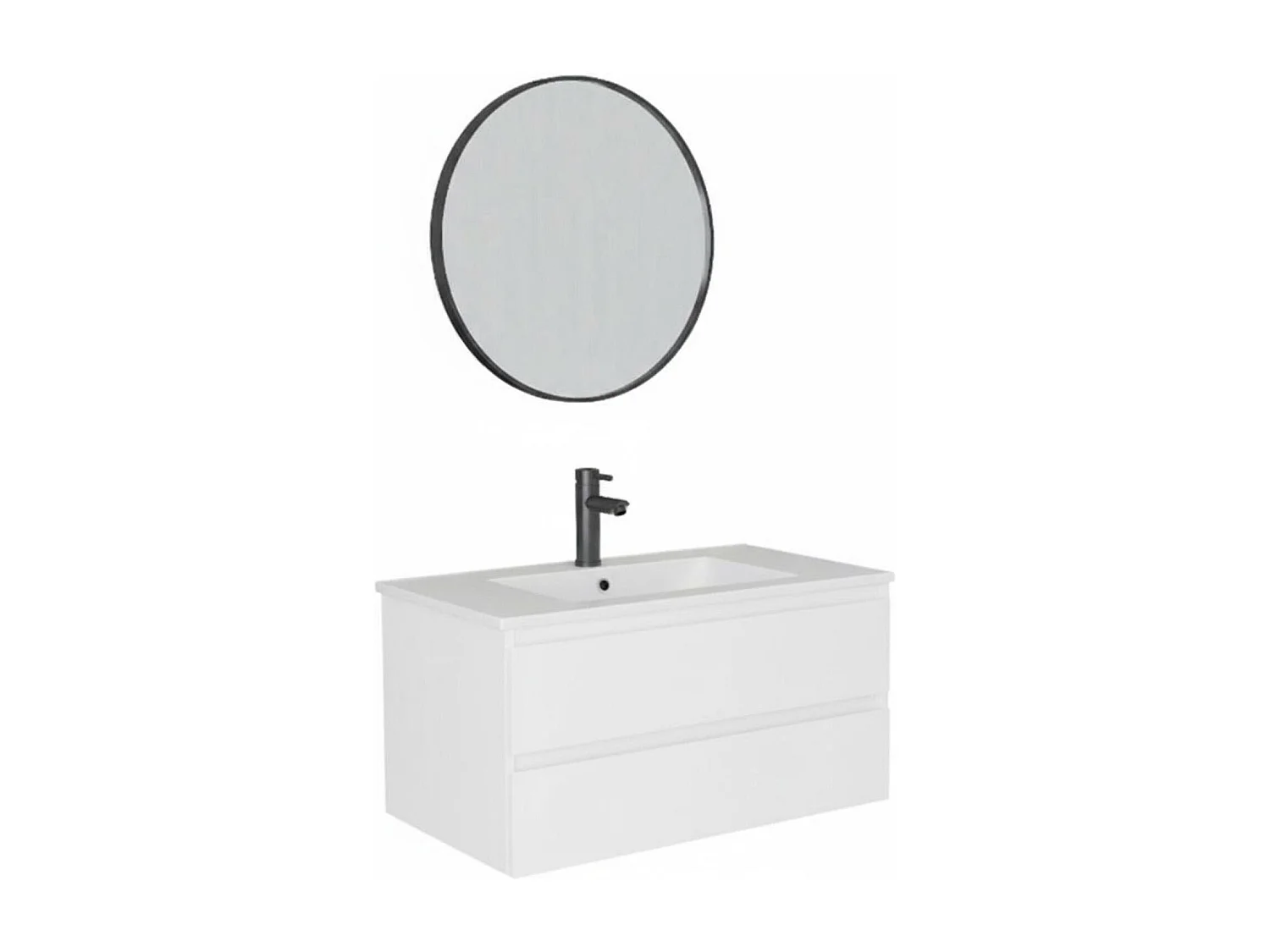 Mueble individual + lavabo + grifo + espejo SORRENTO
