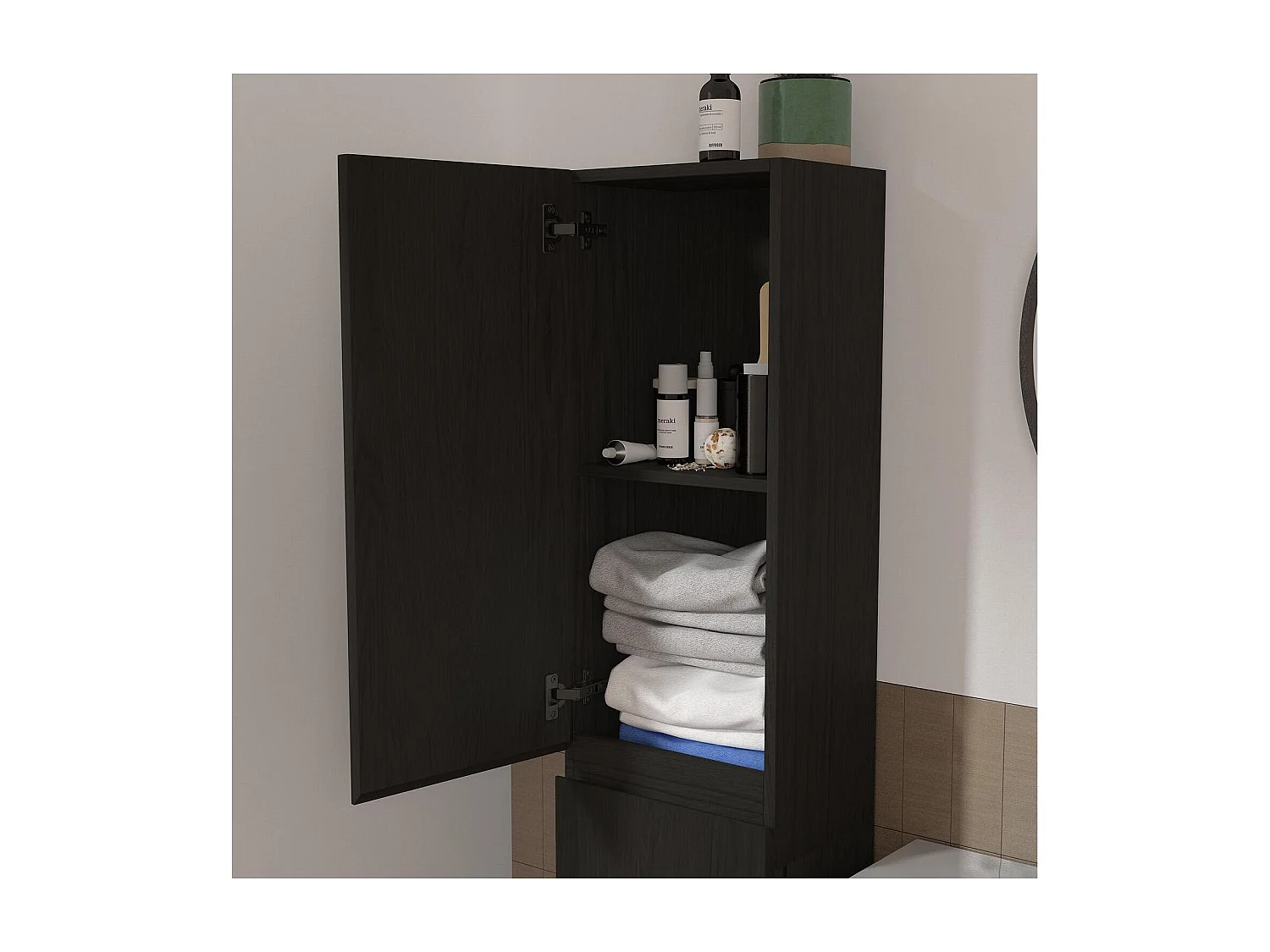 Mueble sencillo + grifería + espejo + columna SORRENTO