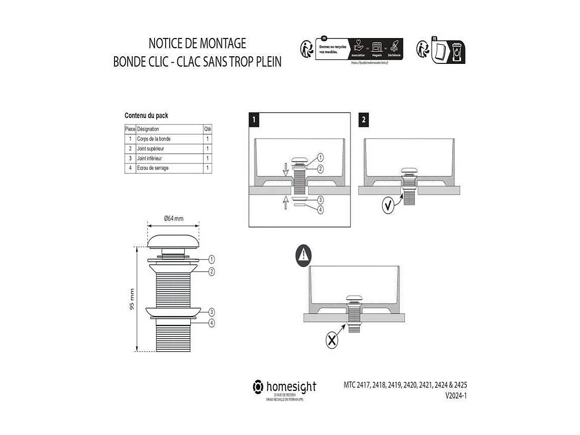 JAMES betonnen klik-klak afvoer