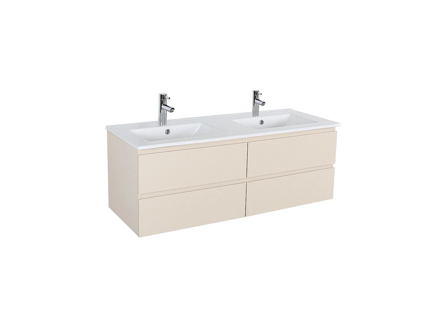 SORRENTO 120 cm dubbele wastafelmeubel met keramisch blad