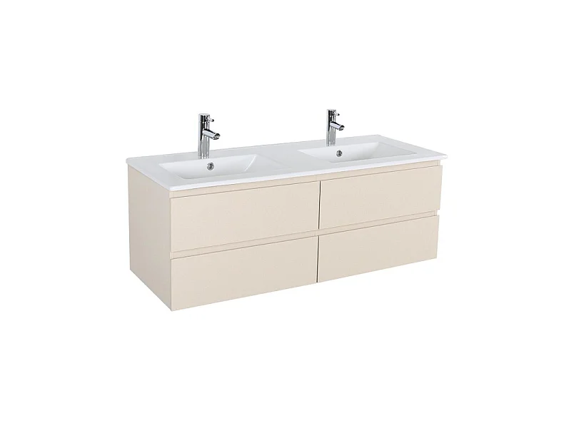 SORRENTO 120 cm Doppelwaschtisch mit Keramikarbeitsplatte