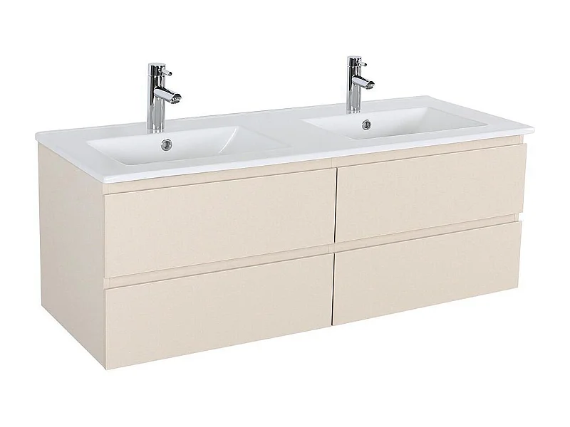 Mobile doppio lavabo sospeso SORRENTO 120cm con piano lavabo in ceramica