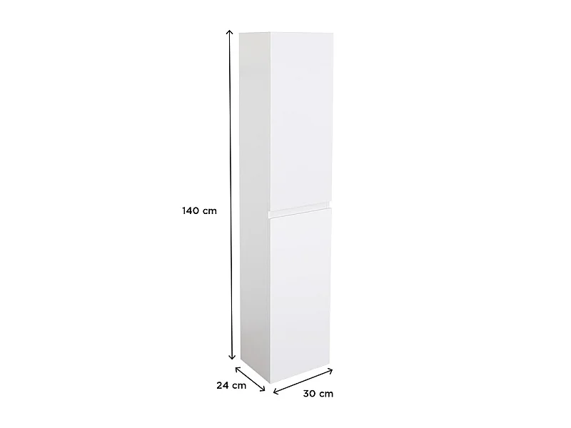 SORRENTO 140 cm wandmontierte Badezimmersäule