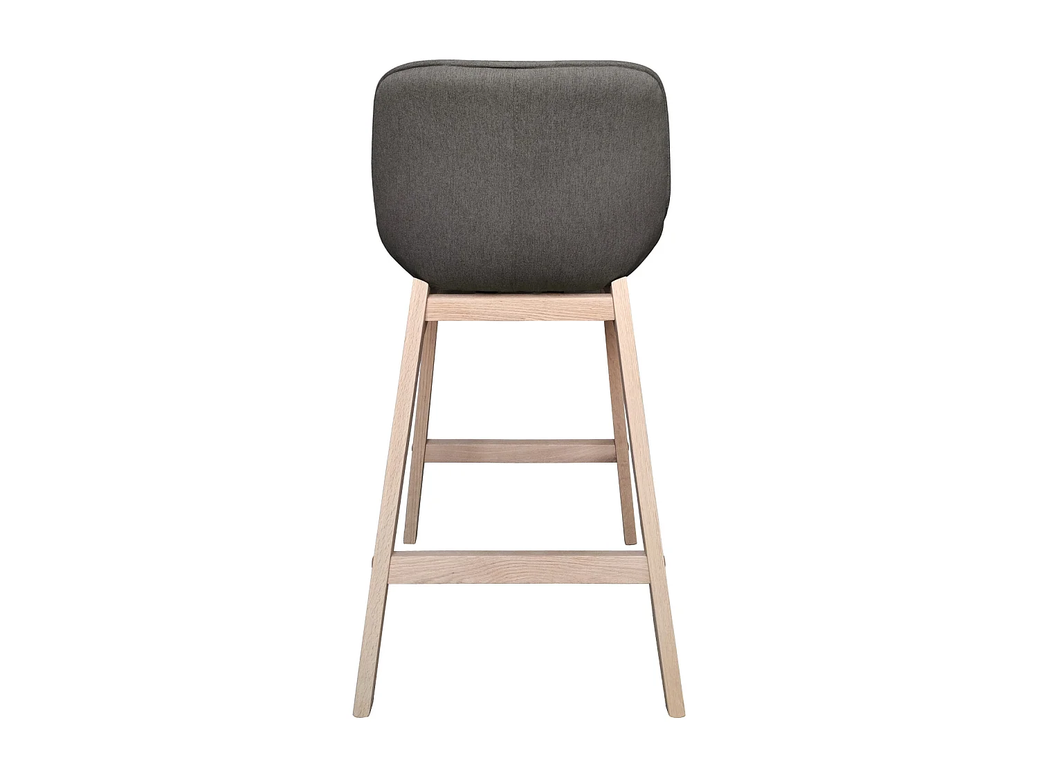 Conjunto de sillas de isla y bar de roble con asiento de tela MELLOW de 65 cm