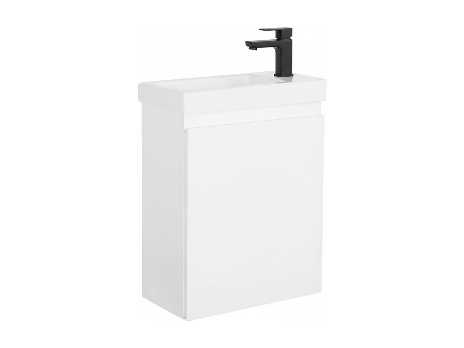 Meuble lave-mains + robinet noir LISA