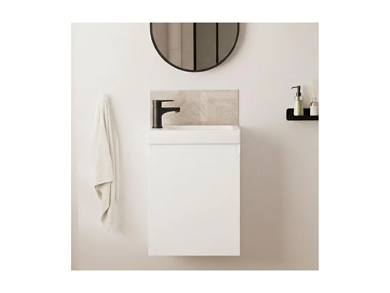Mueble lavabo LISA negro + grifería