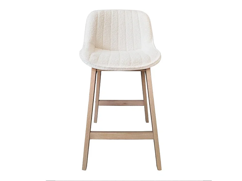Conjunto cadeiras ilha/bar carvalho tecido MILK 65cm