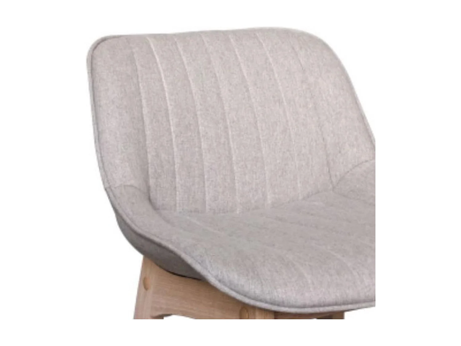 Set van eikenhouten eiland- en barstoelen met een 65 cm MELLOW stoffen zitting