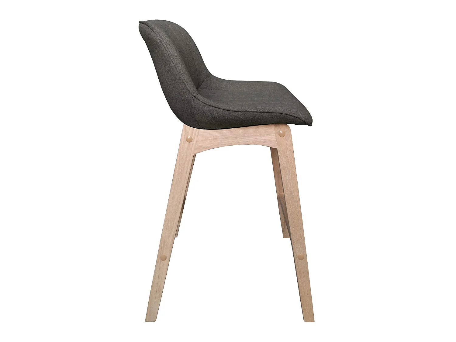 Komplet dębowych krzeseł wyspowych i barowych z siedziskiem z tkaniny MELLOW o szerokości 65 cm