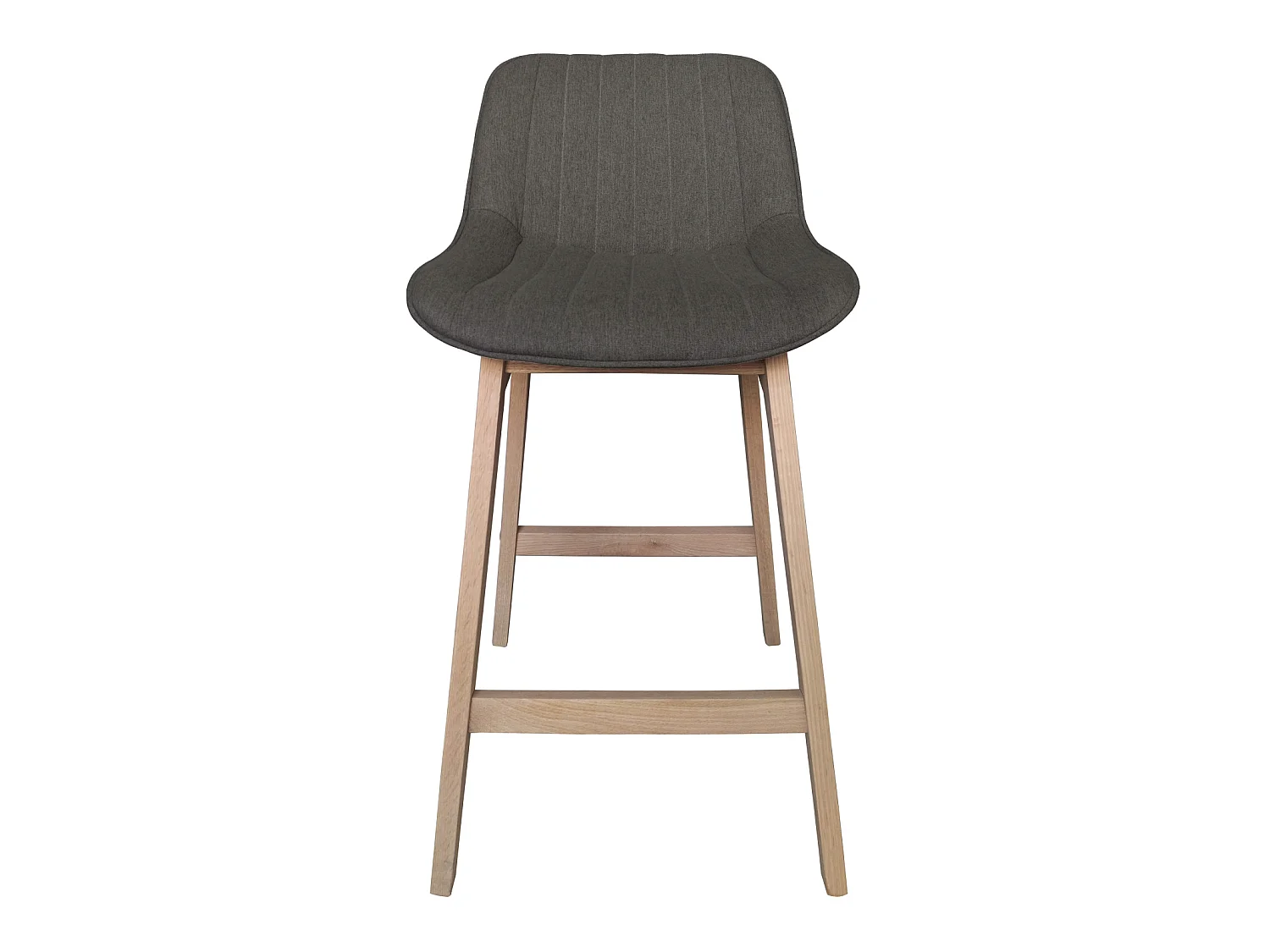 Komplet dębowych krzeseł wyspowych i barowych z siedziskiem z tkaniny MELLOW o szerokości 65 cm