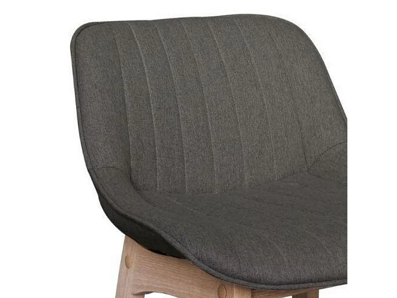 Conjunto de ilha e cadeiras de bar em carvalho com assento em tecido MELLOW de 65 cm