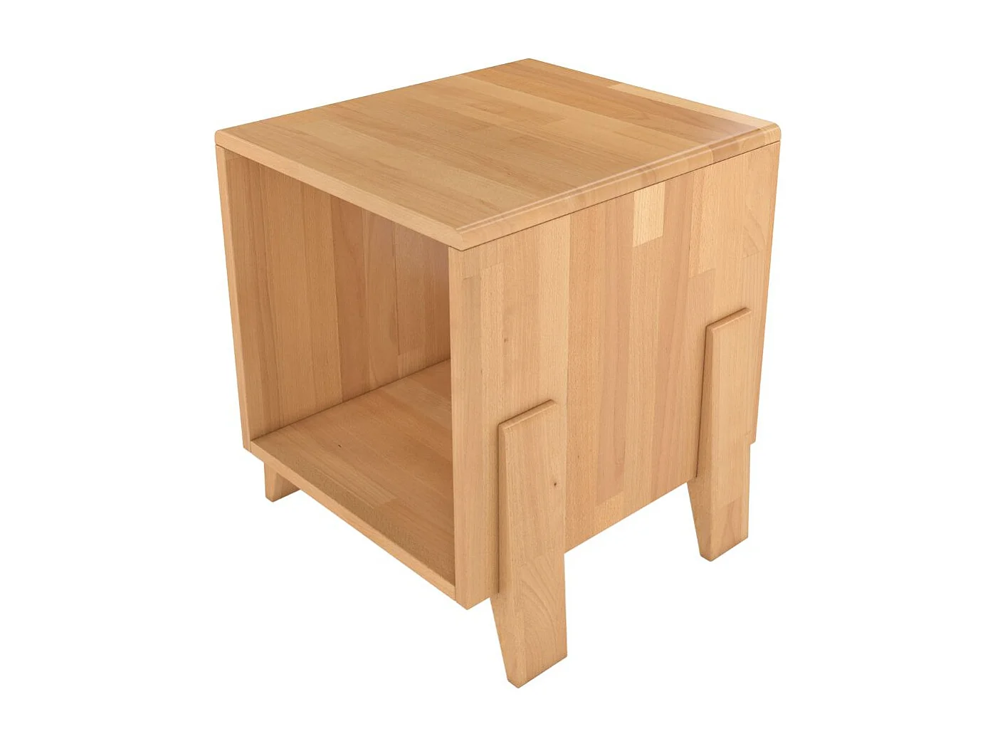 Massivholznachttisch Gdansk, buche - lackiert, naturfarben
