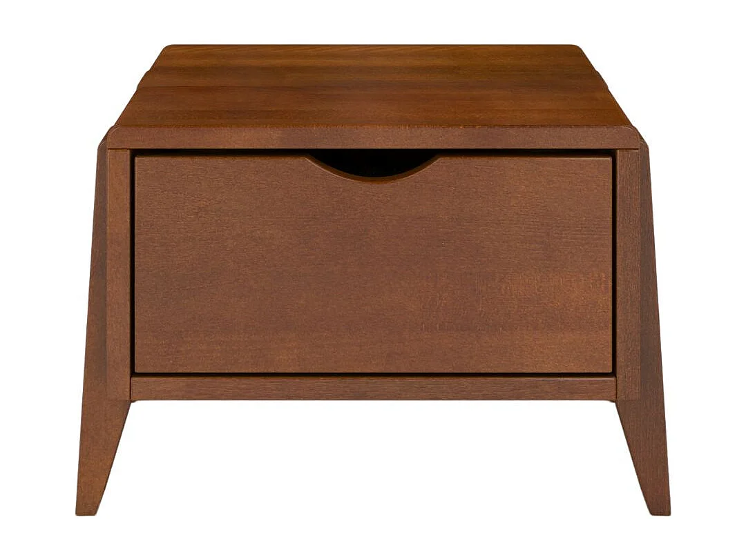 Massivholznachttisch Sopot mit schublade, buche - lackiert, nussbaumfarbe