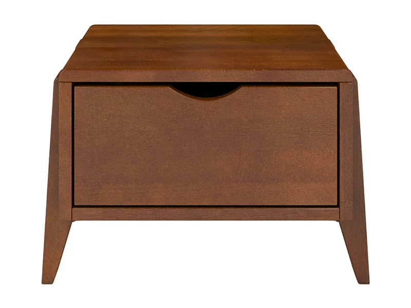 Massivholznachttisch Sopot mit schublade, buche - lackiert, nussbaumfarbe