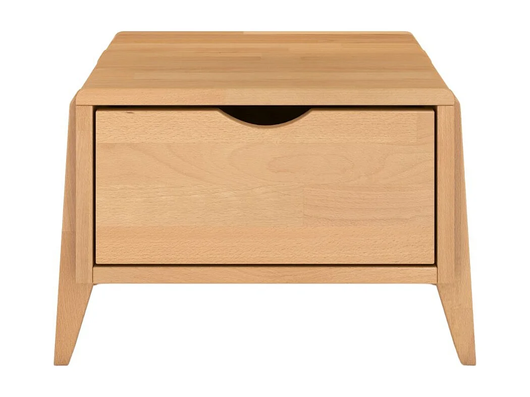 Massivholznachttisch Sopot mit schublade, buche - lackiert, naturfarben