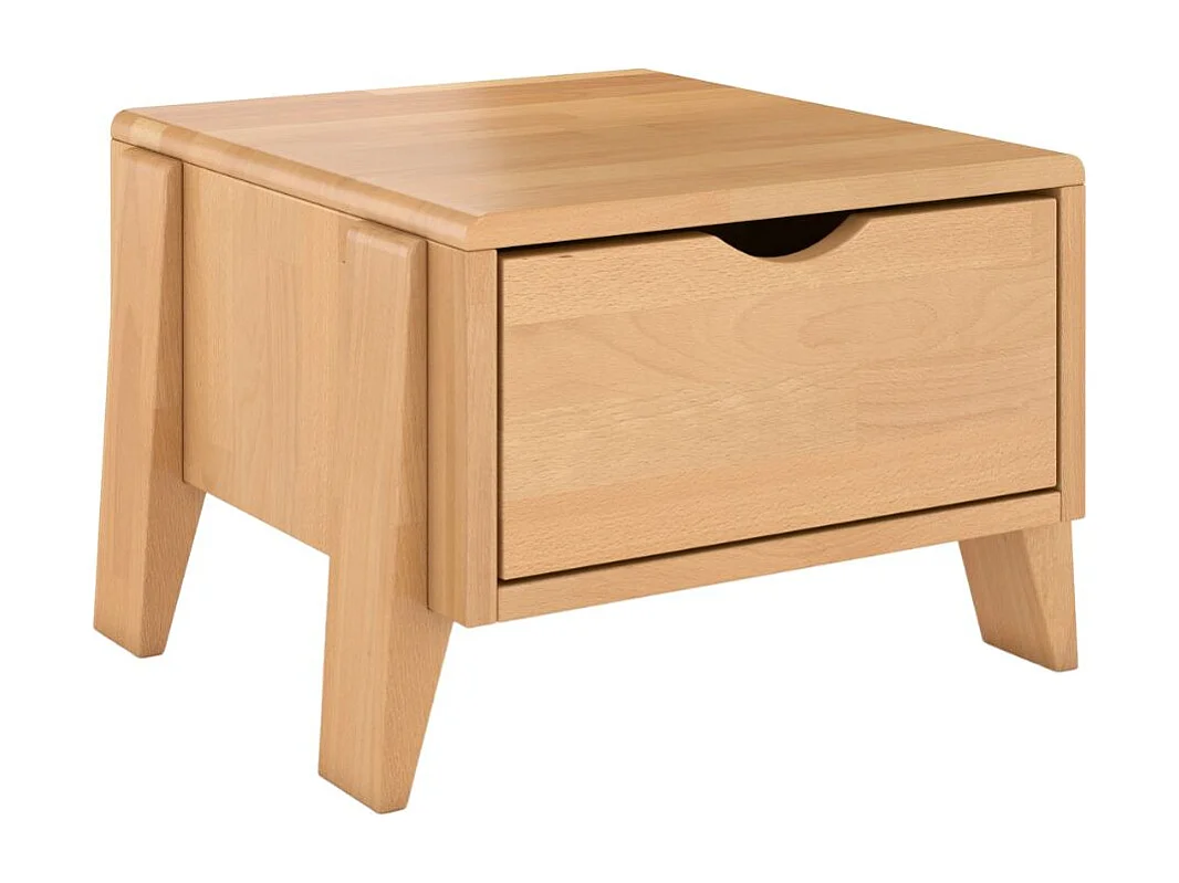 Massivholznachttisch Sopot mit schublade, buche - lackiert, naturfarben