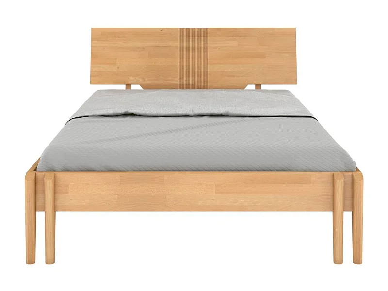 Massivholzbett Poznan in naturfarben, buche-lackiert, 180x200