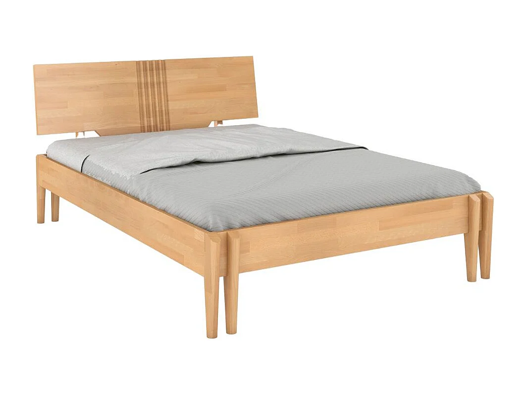 Massivholzbett Poznan in naturfarben, buche-lackiert, 160x200