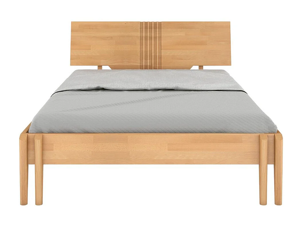 Massivholzbett Poznan in naturfarben, buche-lackiert, 160x200