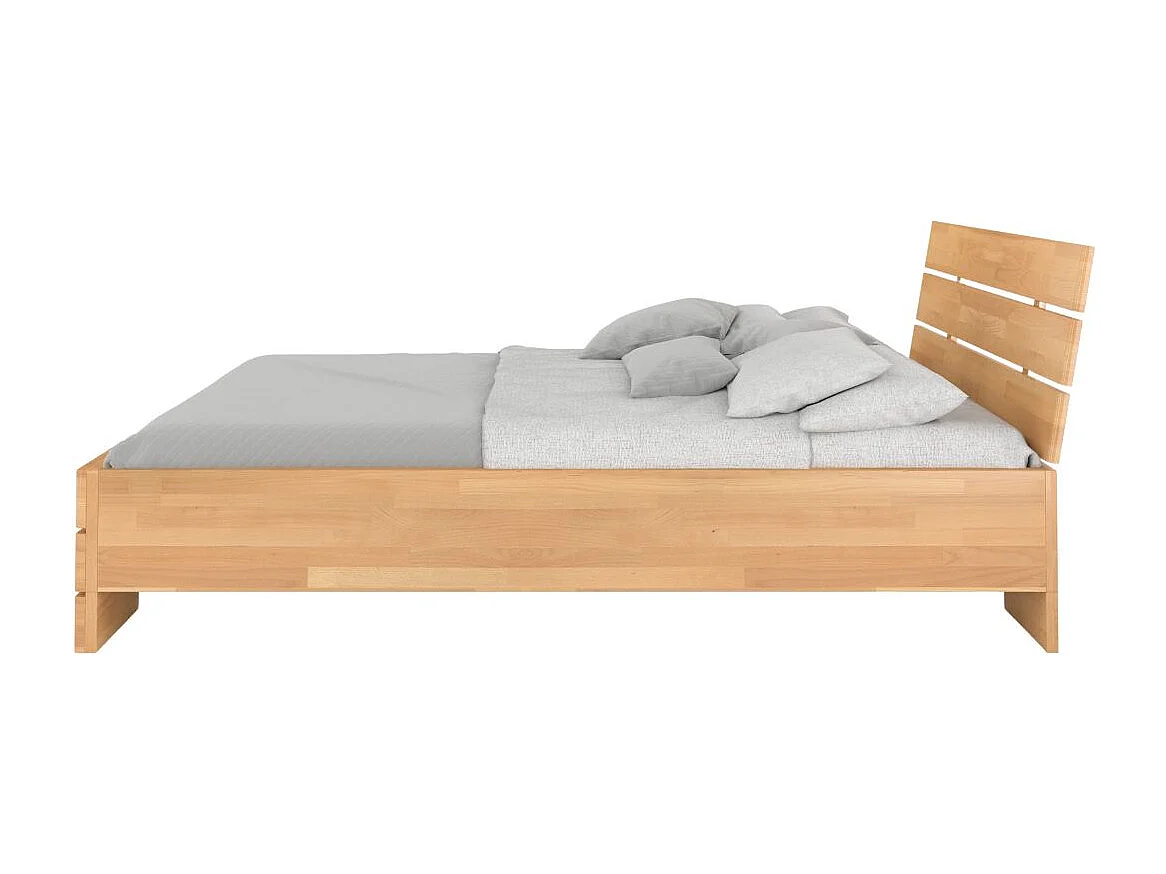 Massivholzbett Sandema, buche - lackiert, naturfarben, 140x200