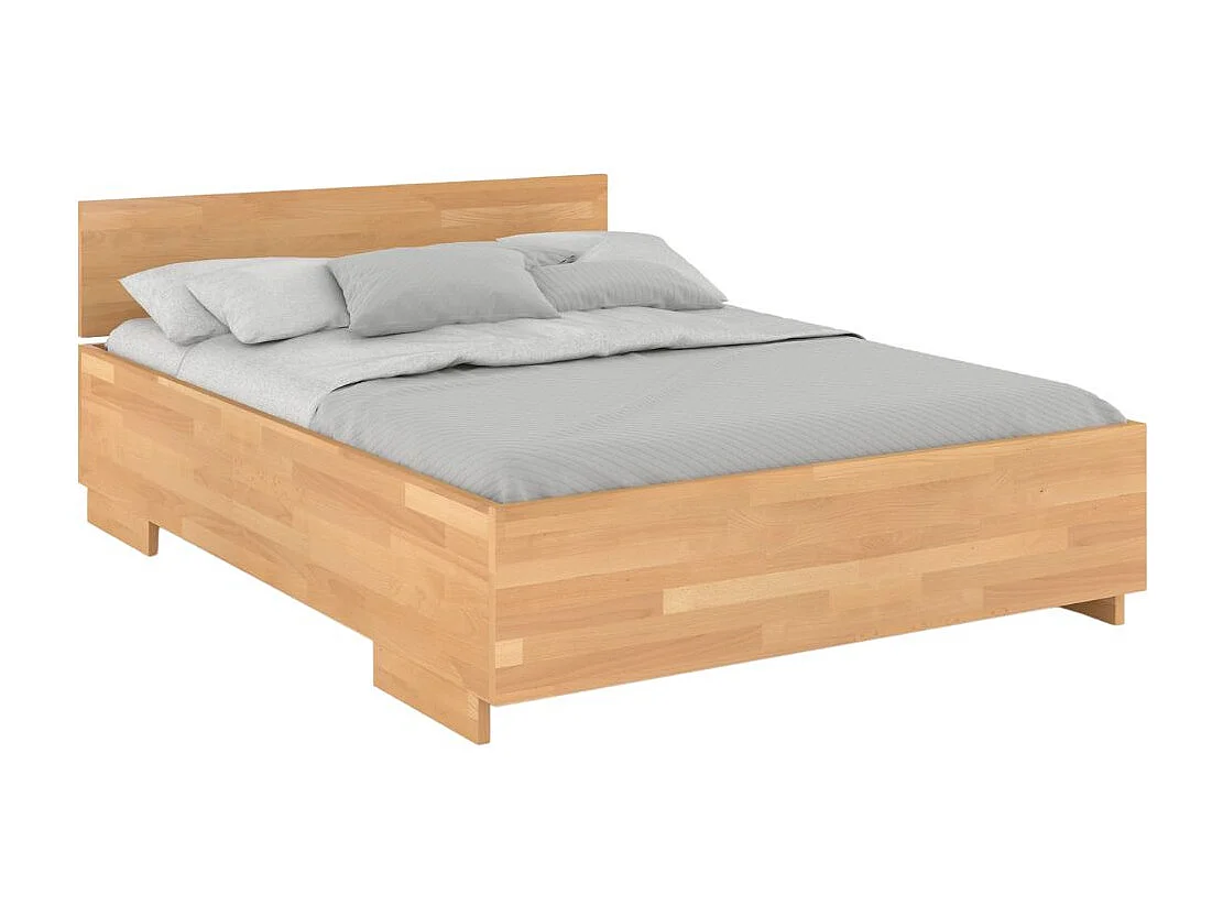 Massivholzbett Bergman, buche - lackiert, naturfarben, 180x200