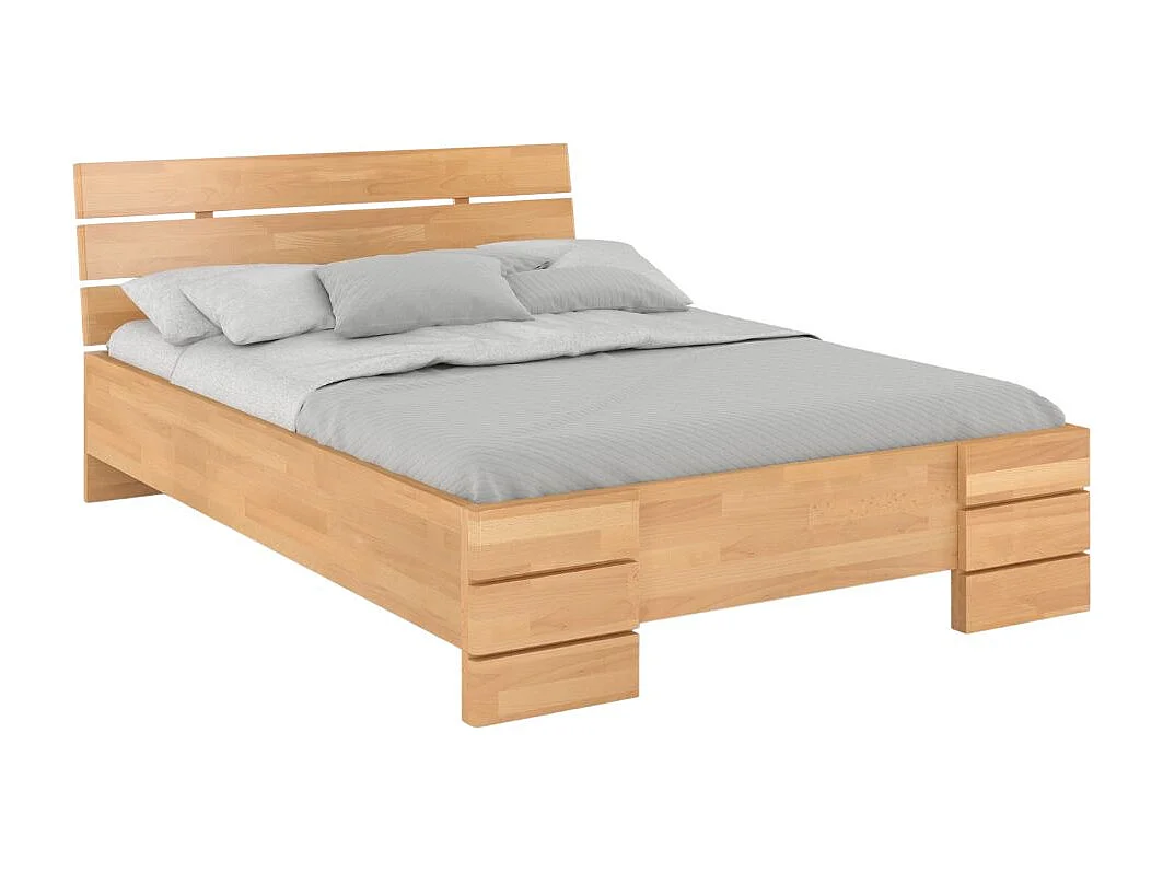Massivholzbett Sandema, buche - lackiert, naturfarben, 180x200