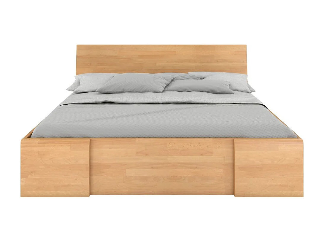 Massivholzbett Hessler mit schubladen, buche - lackiert, naturfarben, 160x200