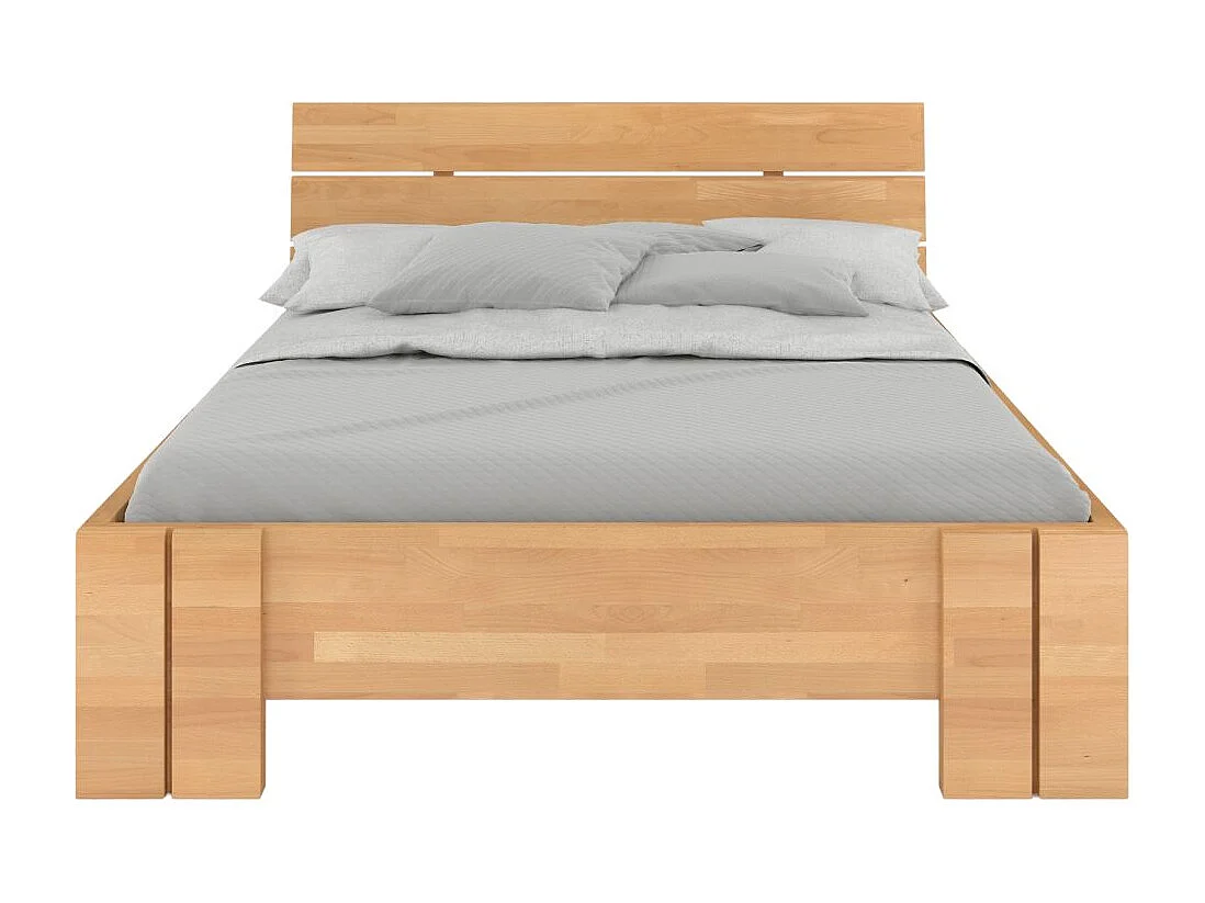 Massivholzbett Arhus, buche - lackiert, naturfarben, 160x200