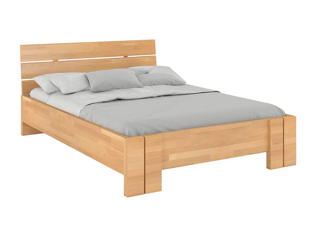 Massivholzbett Arhus, buche - lackiert, naturfarben, 160x200