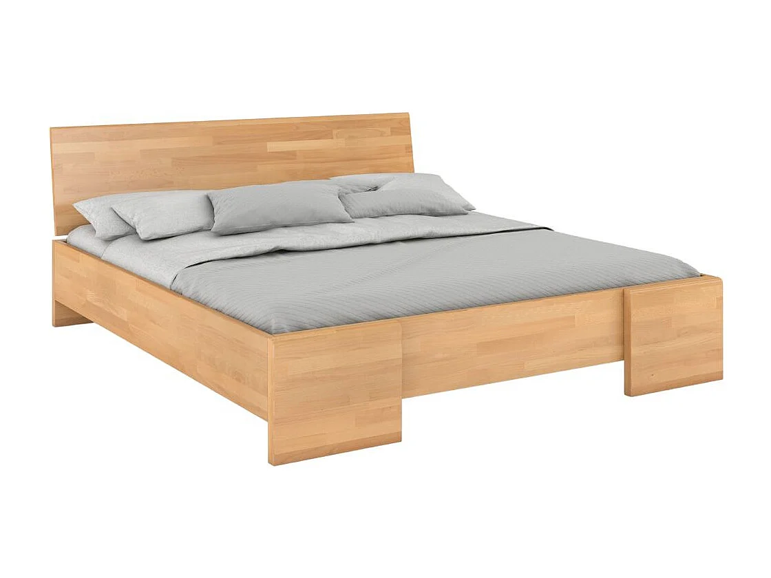 Massivholzbett Hessler, buche - lackiert, naturfarben, 140x200