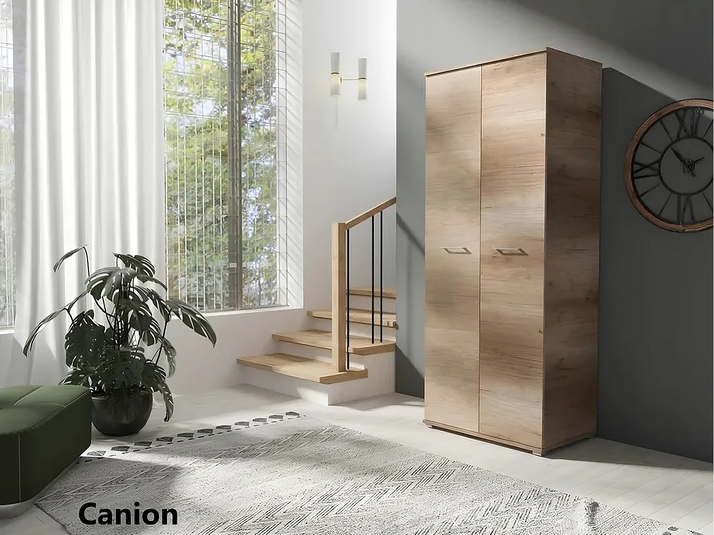 Szafa Otwierana Dwudrzwiowa 80cm x 200cm  CANION | Półki + Wieszak