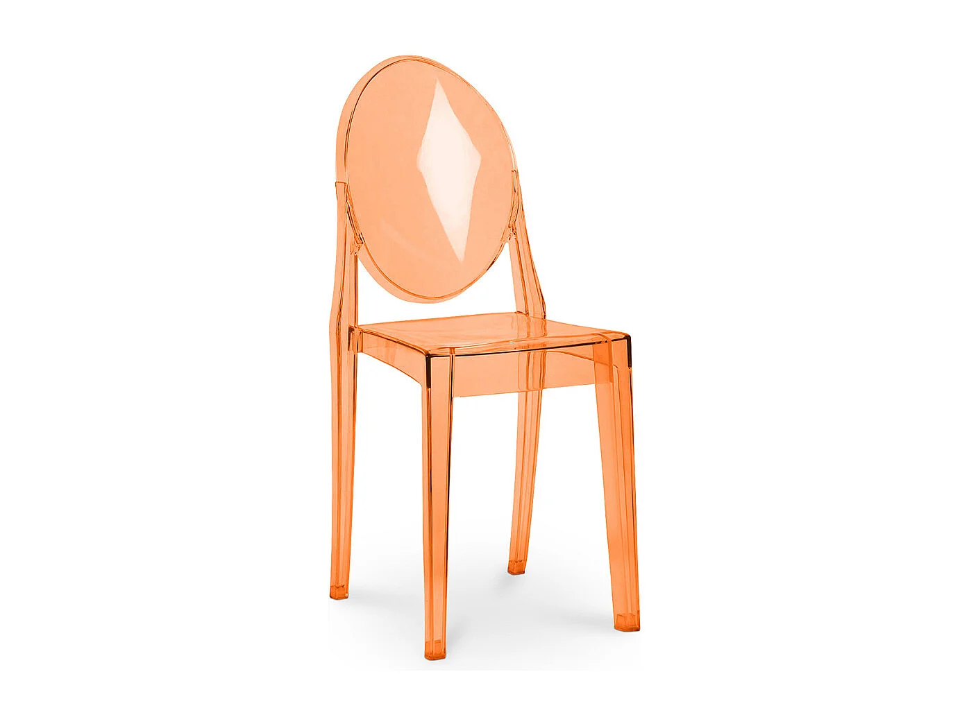 Chaise  de salle à manger - Victoria Queen Orange transparent