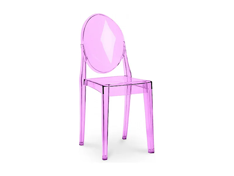 Chaise  de salle à manger - Victoria Queen Violet transparent