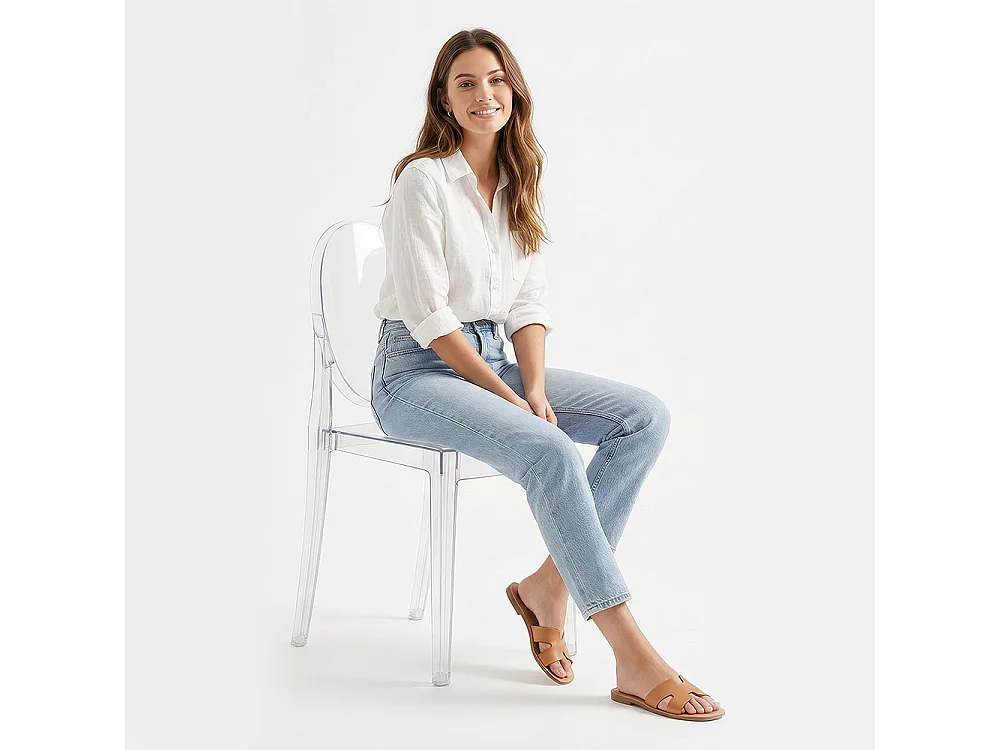 Chaise  de salle à manger - Victoria Queen Blanc