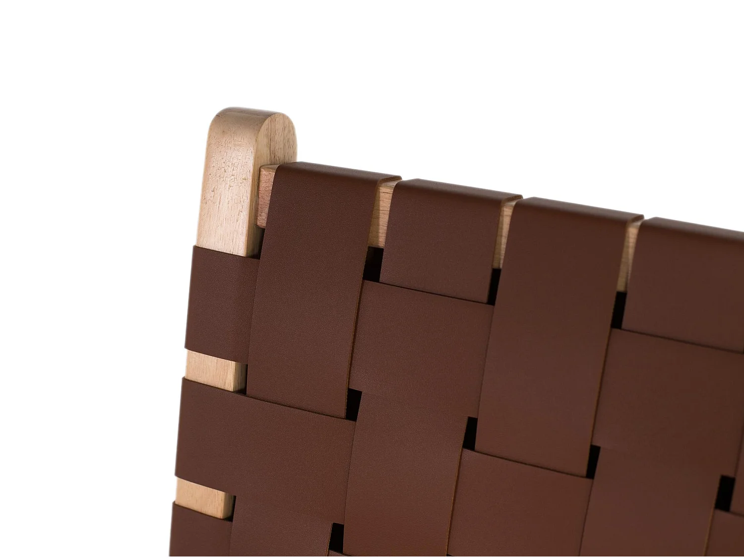 Ensemble de 2 chaises en bois d'hévéa avec une finition naturelle