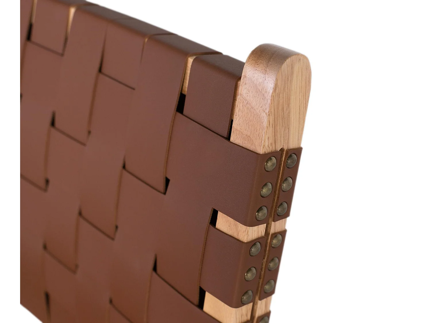 Ensemble de 2 chaises en bois d'hévéa avec une finition naturelle