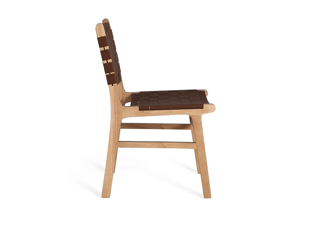 Silla de Madera de Caucho 50 Cm Estilo Contemporáneo-86x50x57