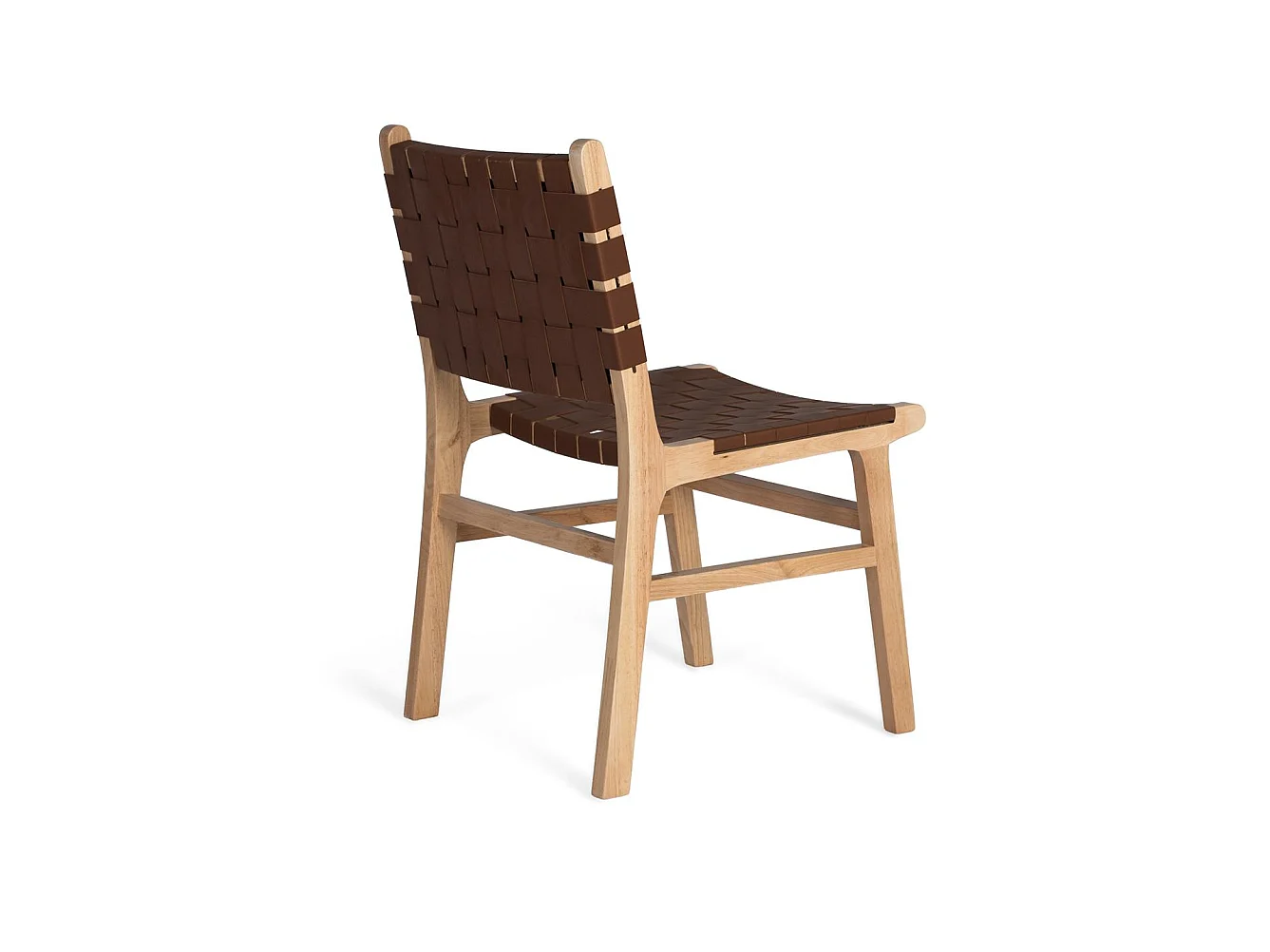 Silla de Madera de Caucho 50 Cm Estilo Contemporáneo-86x50x57