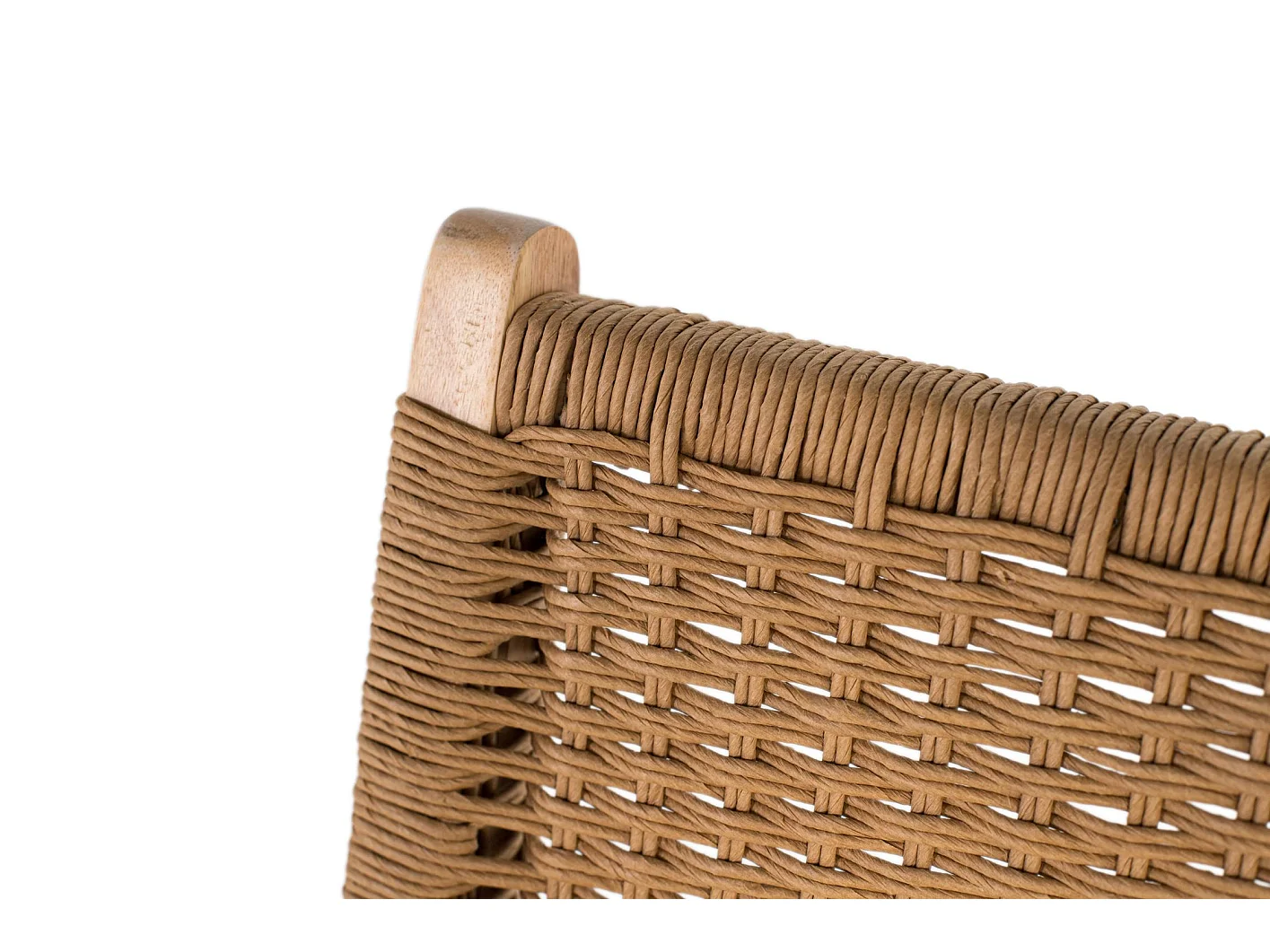 Ensemble de 2 chaises en bois d'hévéa avec une finition naturelle