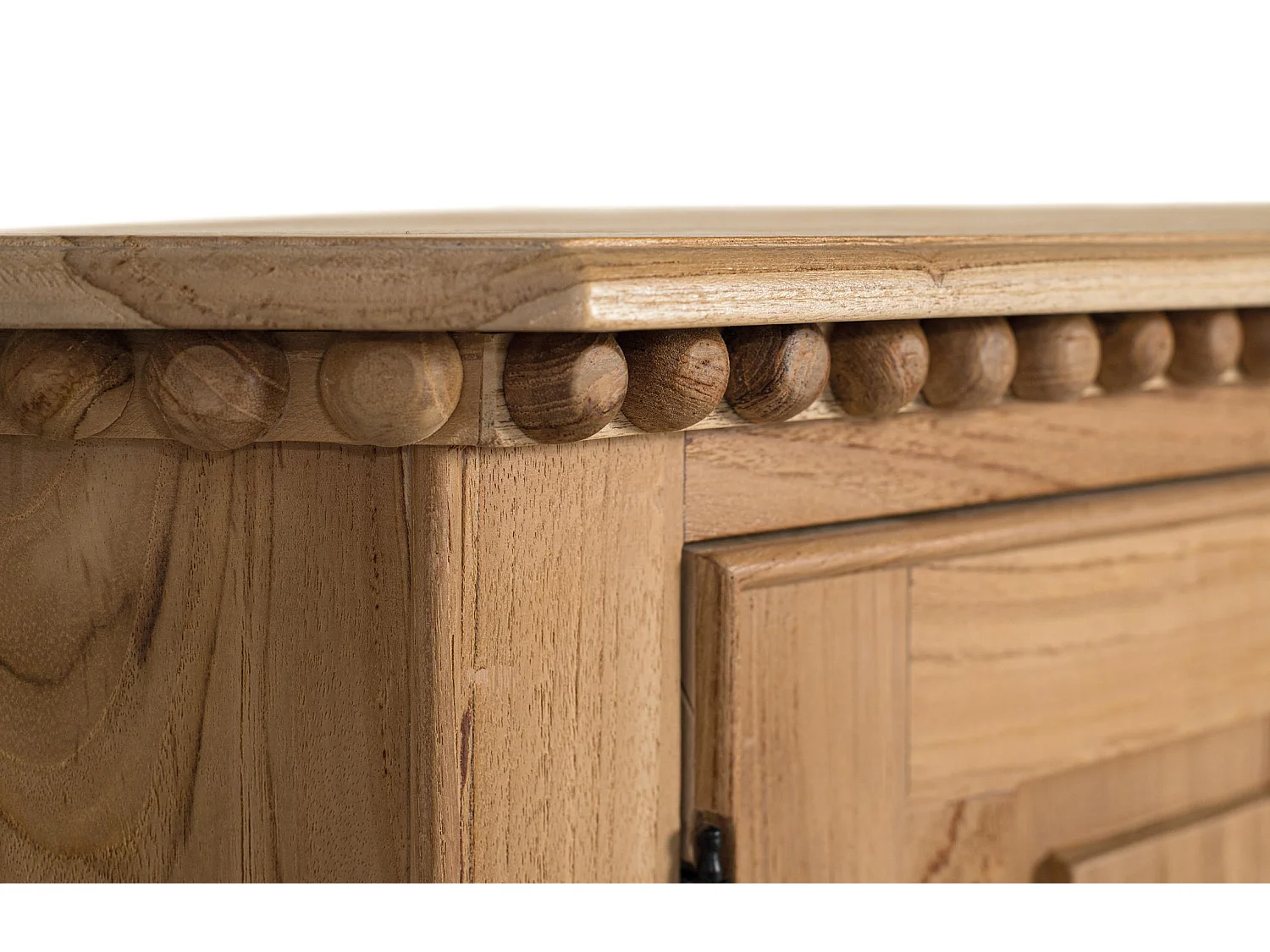 Buffet à 2 portes et 2 étagères intérieures en bois de teck 150 cm