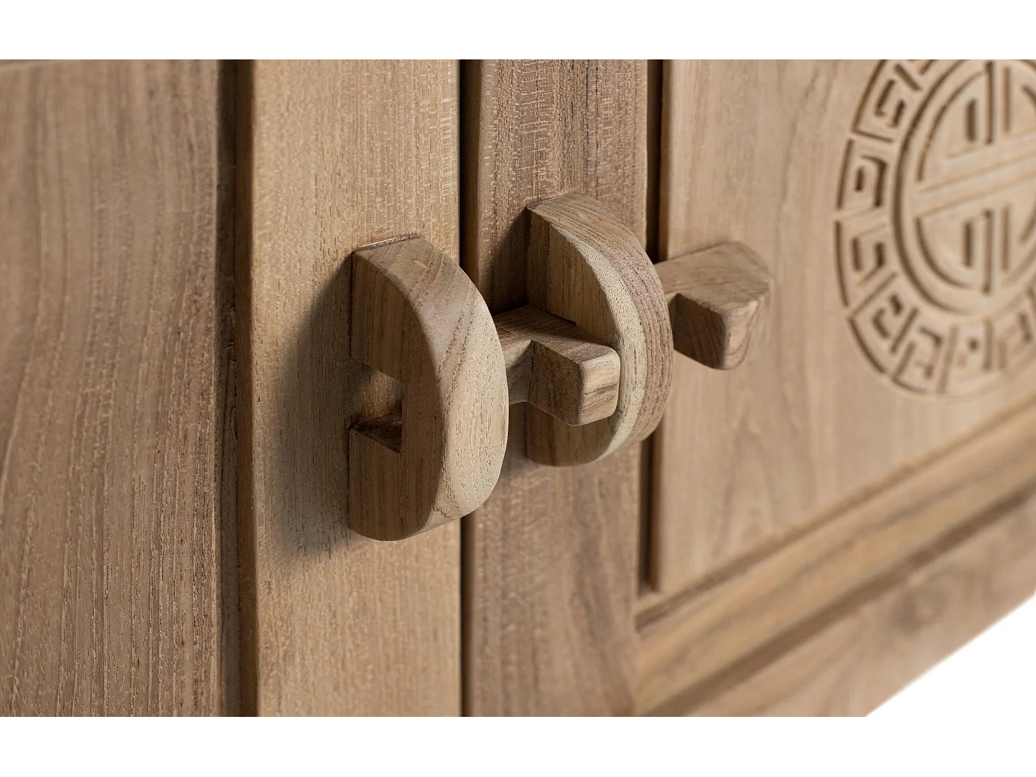 Meuble TV en teck massif 170 cm