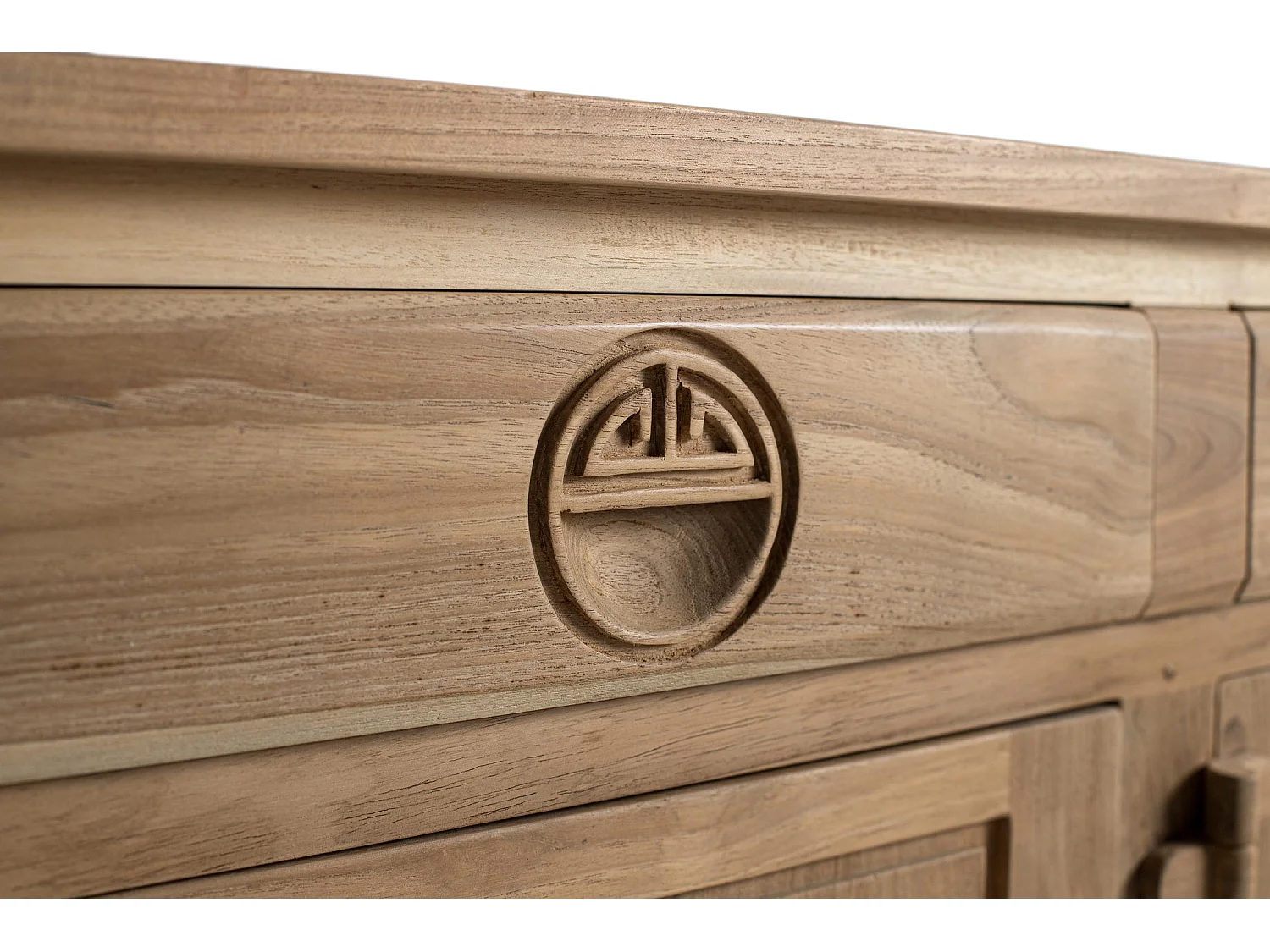 TV-stativ i massiv teak, 170 cm