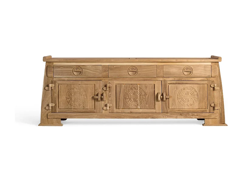 TV-Ständer aus massivem Teakholz 170 cm