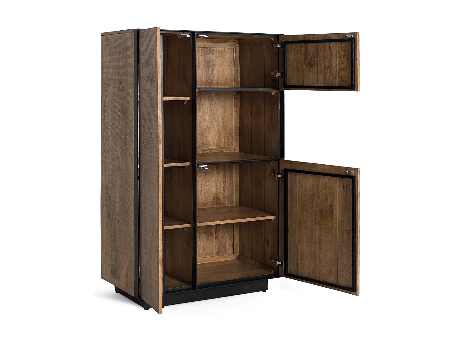 Buffet haut en bois de manguier naturel 190 cm