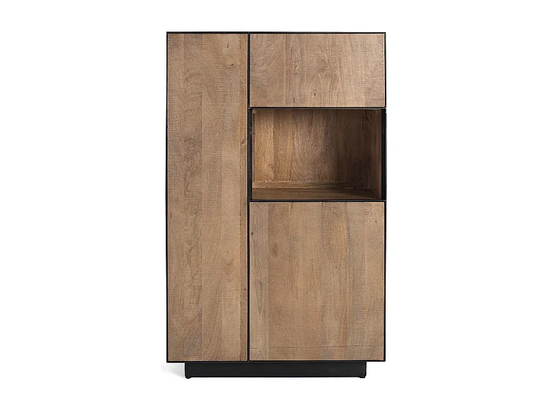 Hoog dressoir van natuurlijk mangohout, 190 cm